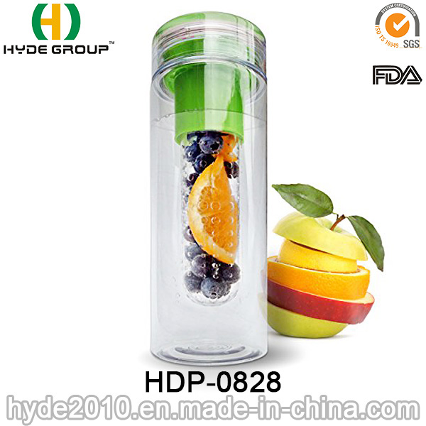 700ml BPA Free Tritan Fruit Infuser Water Bottle, Customized Plastic Fruit Infusion Water Bottle (HDP-0828)