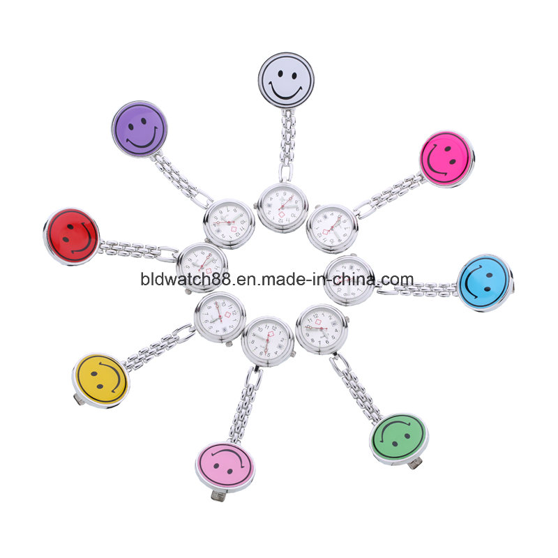 Hot Sale Medical Nurse Pocket Watch with Smiley Face