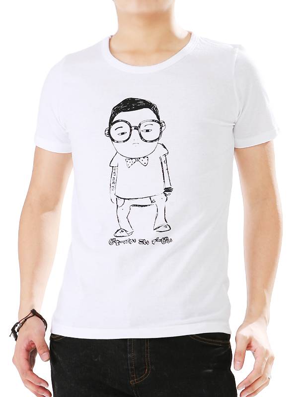 Custom Cotton Funny Cartoon Printed Fashion Wholesale Summer Men's T-Shirt