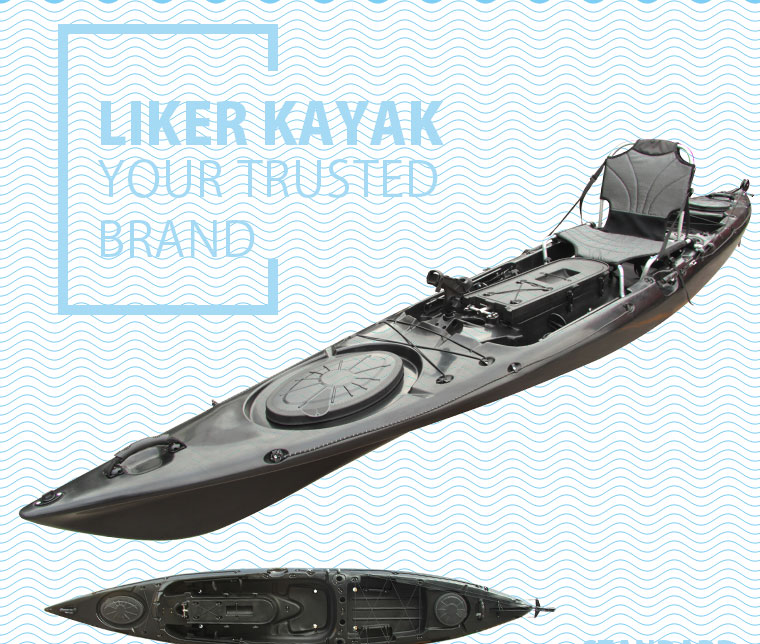 Wholesale PE Sea Fishing Kayak 4.3m Length Design by Liker