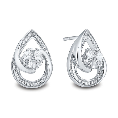 High Quality Heart Aaaaa CZ 925 Sterling Silver Stud Earrings