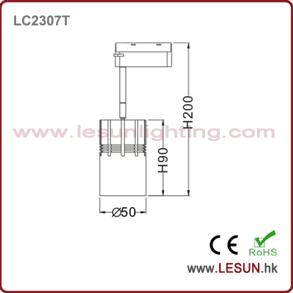 Factory Price 7W Black LED COB Track Lighting LC2307t