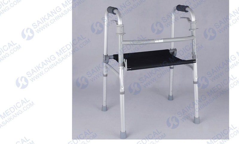 Aluminum Elderly Walker with Nylon Seat Cushion (CE/FDA/ISO)