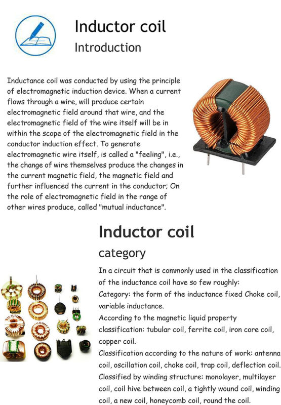 High Current and High Reliability Variable Inductor Coil/Choke Coil in Inductor