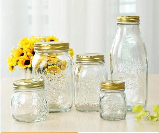 in Stock 150ml 300ml 500ml Food Storage Glass Mason Jar