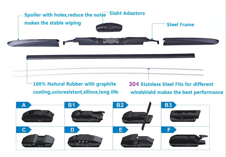 T191 Car Accessories J-Hook Arm Multifit Windshield Wiper