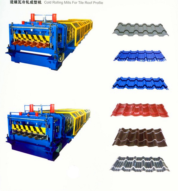 Galvanized Cold Sheet Glazed Tile Roof Roll Forming Machine