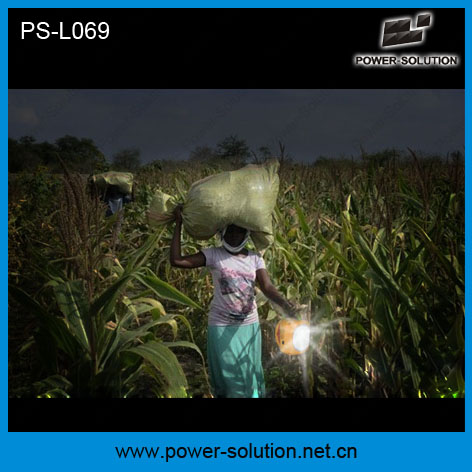 Power Solution Qualified 4500mAh/6V Solar Lantern with Mobile Phone Charger with Solar Light Bulb (PS-L069)