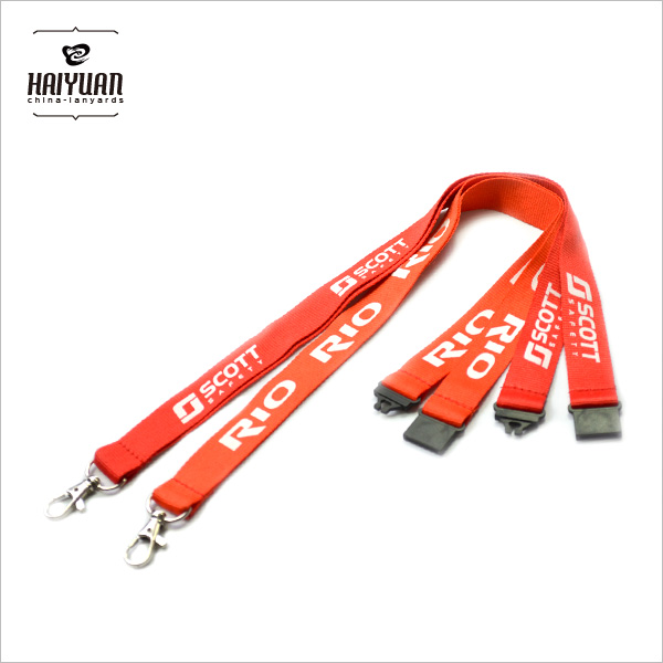 Silk Screen Printed Brand Lanyard with Break Buckle