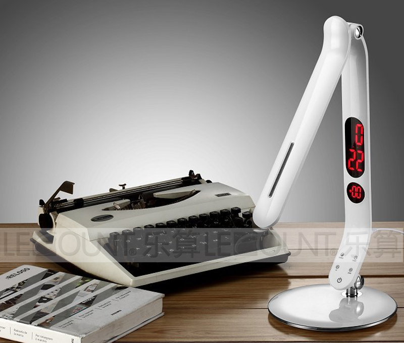 Aluminum Alloy LED Table Lamp with Alarm Clock (LTB028)