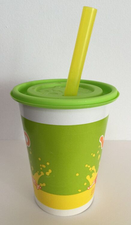 High Quality of Juice Cup with Cover and Drinking Straw