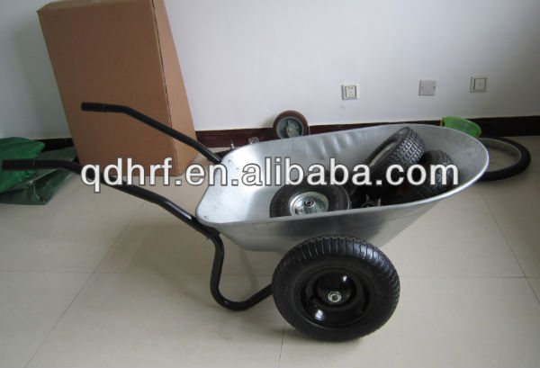 Heavy Load Capacity Double Wheel Wheelbarrows Factory Wb6407