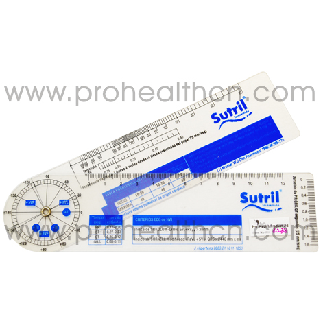 PVC Plastic Cardiogram Ruler