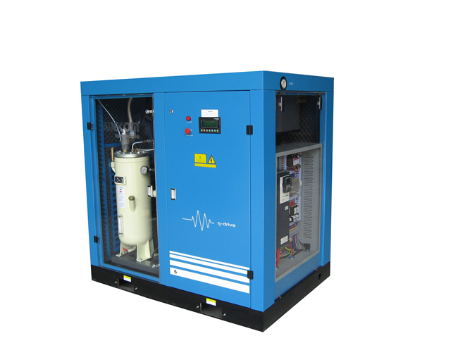 Stationary Inverter Controlled Oil Lubricated Screw Air Compressor (KC37-10INV)