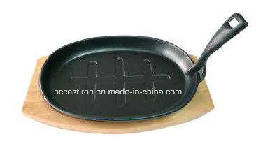 Round Cast Iron Sizzler Pan with Removable Handle