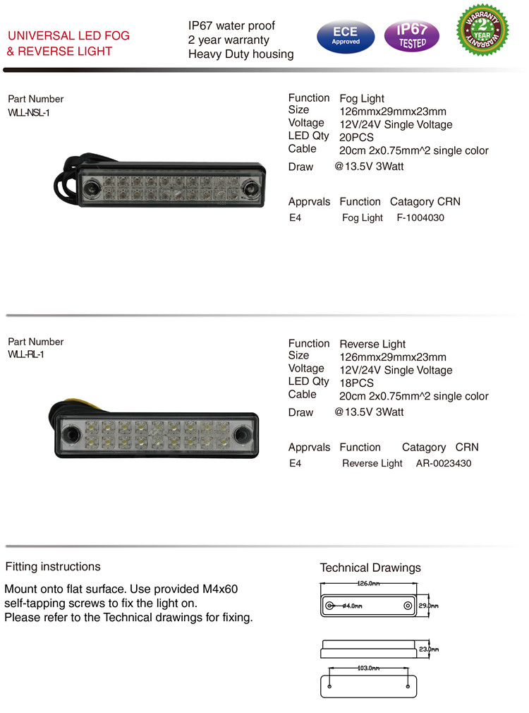 Lml146 E-MARK Wholesale LED Light Bar Spare Parts Offroad