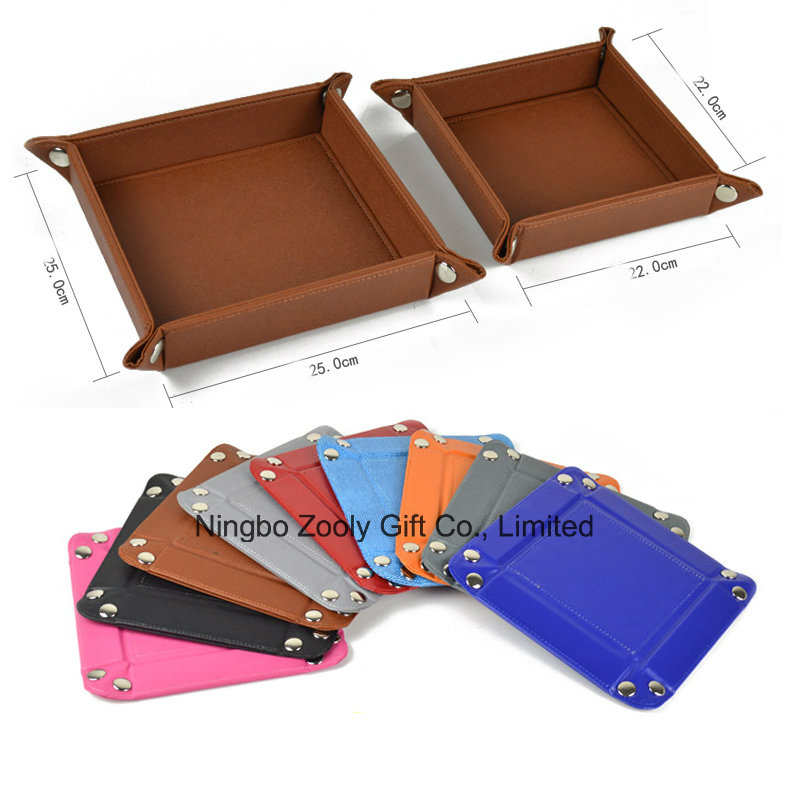 Wholesale Faux Leather Desktop Snap Tray Organizer Document Tray