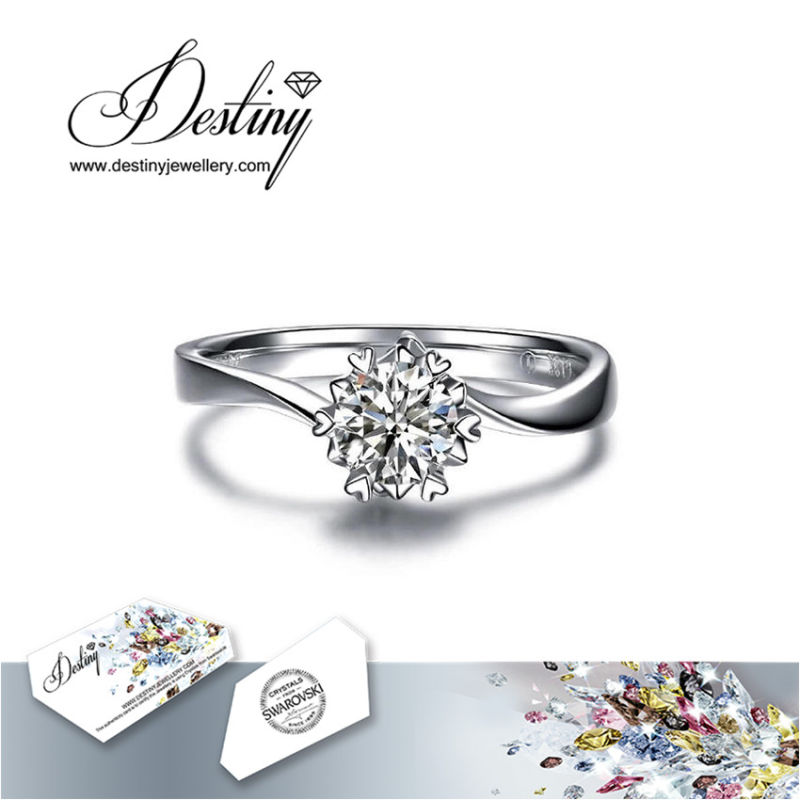 Destiny Jewellery Crystal From Swarovski Ring Snowflake Ring