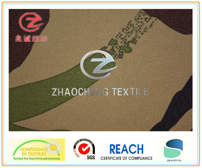 150d Spandex of Weft Camouflage Printing of England Style for Military Use (ZCBP004)