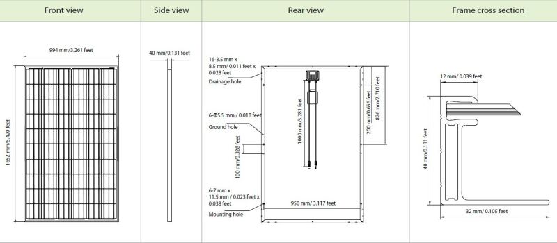 Poly Crystalline Solar Panel 215-260W