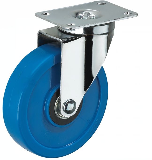 3inch Middle- Sized Wheel Biaxial Blue PVC Caster