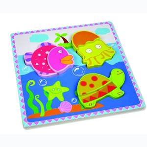 Wooden Puzzle for Baby with Farm Animals (80631-3)