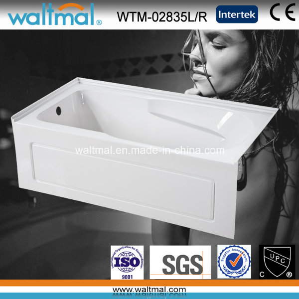 Popular Simple Bathroom Design Built-in Bathtub with No-Slipping Bottom