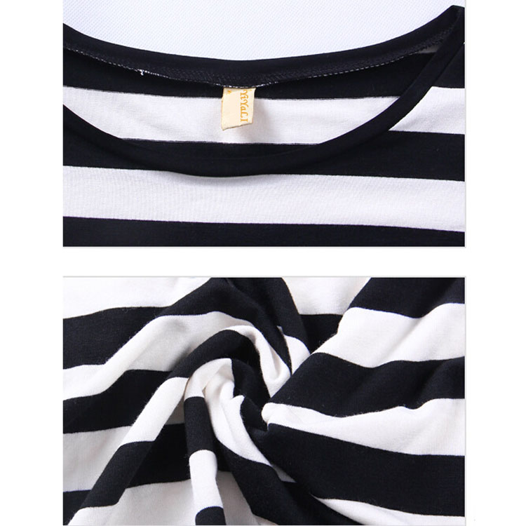 Women Long Sleeve Stripe T-Shirt