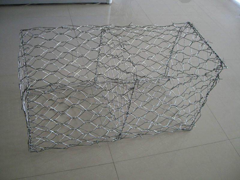 80X100mm, 2mx1mx1m Galvanized Gabion Basket/Gabion Stone Basket (XM-VB)