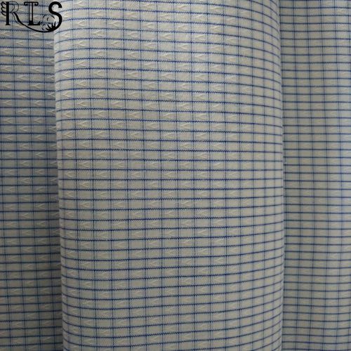 100% Cotton Jacquard Yarn Dyed Fabric for Garments Shirts Dress Rls40-15po