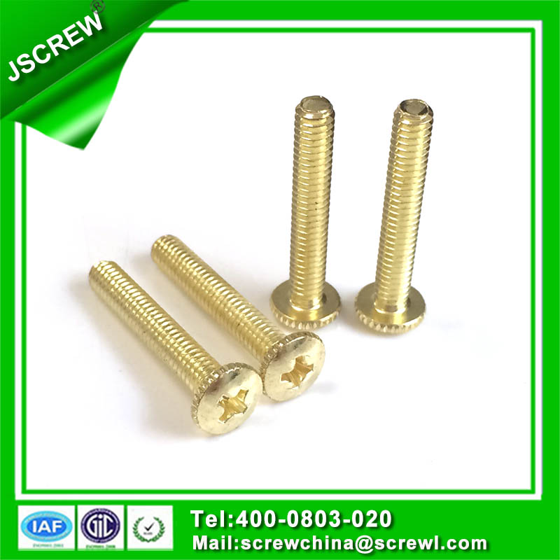 Brass Patinted Knurled Head Phillips Screw