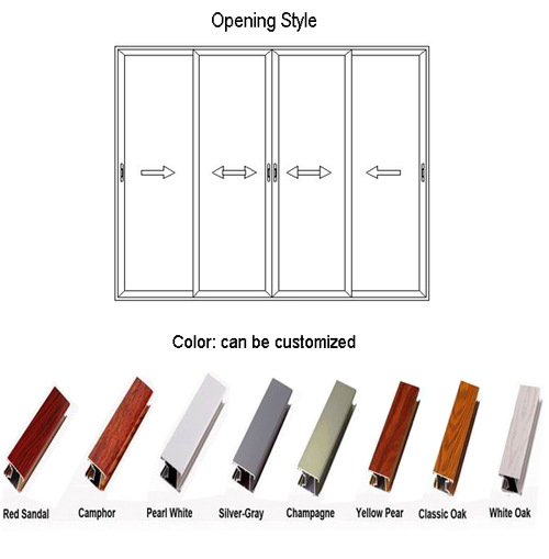 5mm Double Glass Aluminum Alloy Sliding Window with Shutter Net (FT-W126)