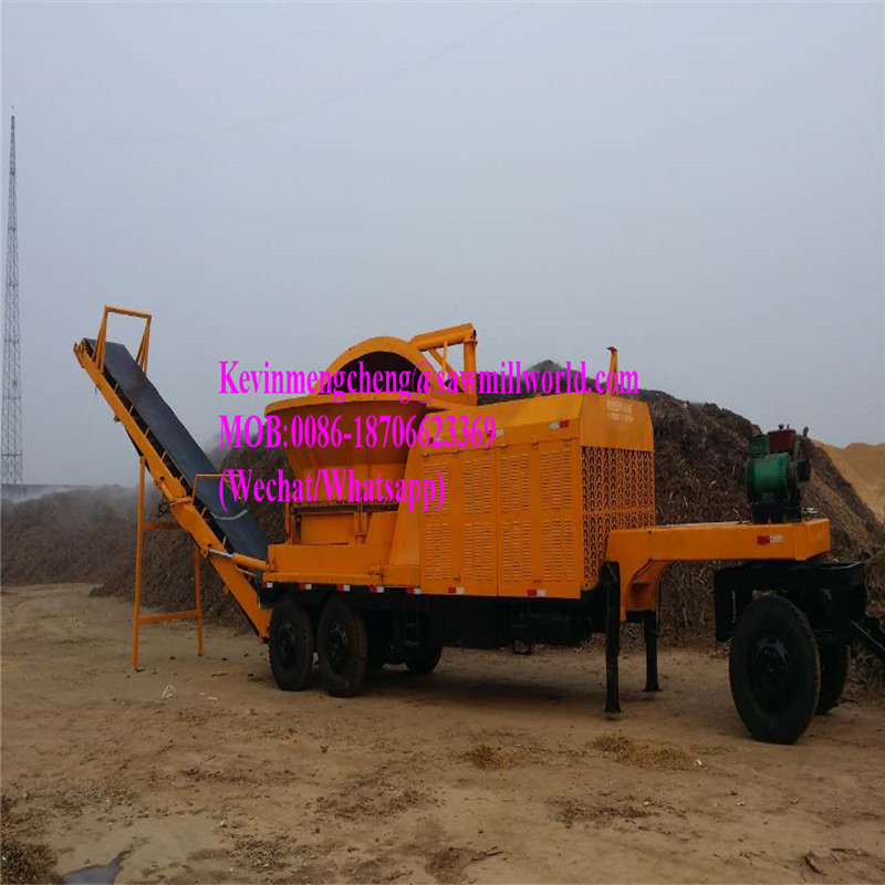 Wood Chipper Machine Mobile Stump Crusher Diesel Engine Branch Shredder for Sale