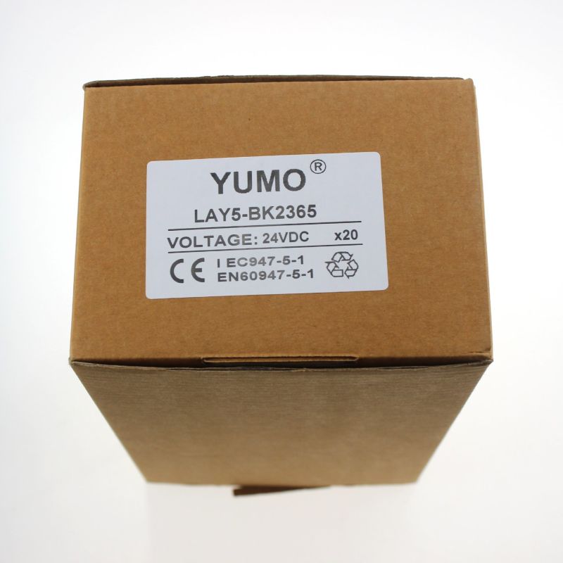 Yumo Lay5-Bk2365 DC24V Push Button Plastic Bezel Pushbutton Switch