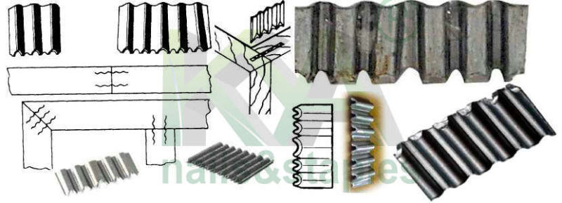 Three Corrugated Fasteners as Joiner for Furnituring