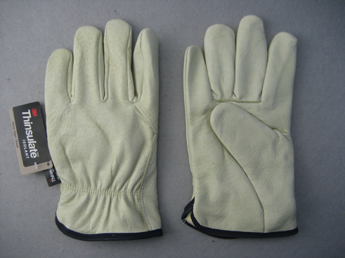 Pig Grain Leather Thinsulate Lined Driver Glove