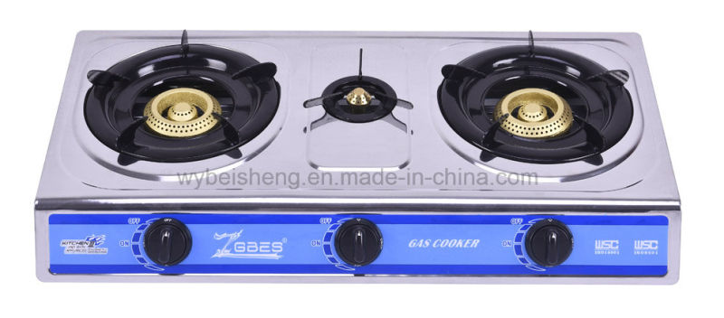 Popular Gas Stove, Threes Burners, Stainless Steel