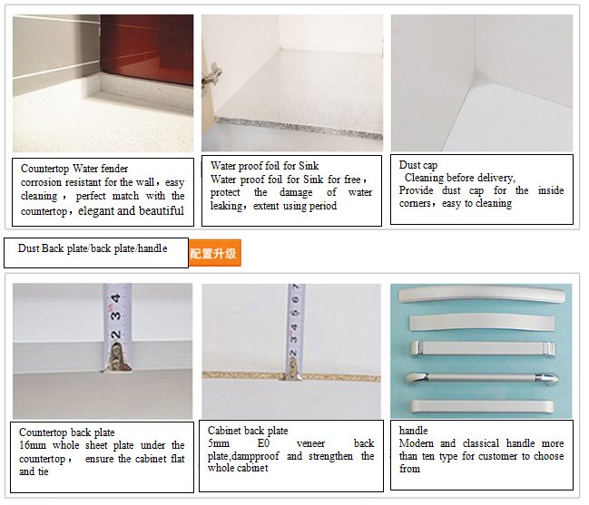 Guangzhou Manufacturer Pole Solid Wood Kitchen Cabinet