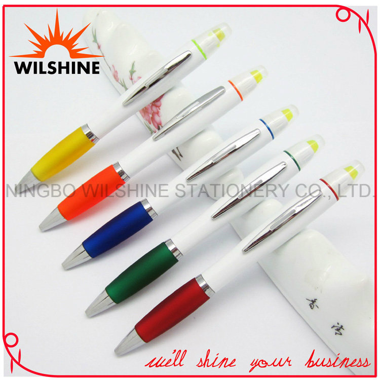 Plastic Ball Pen with Wax Highlighter for Promotion (BP0251)