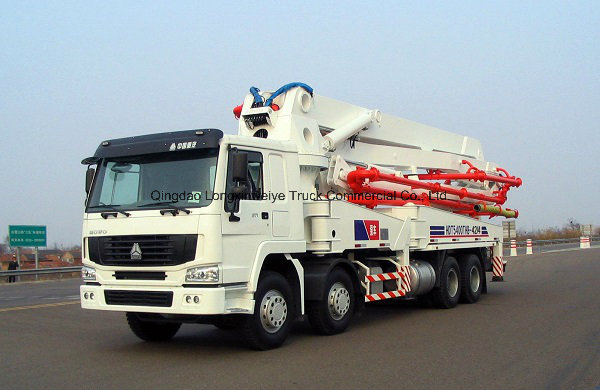 37m&42m 8X4 HOWO 380HP Concrete Pump Trucks with Rhd Type