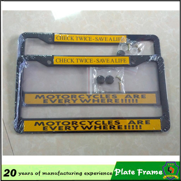 2016 Top Sale Wholesale Best Price Plastic Custom License Plate Frames