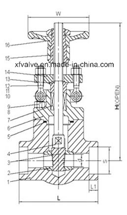 800lb/1500lb/2500lb Forged Steel A105 Thread End Gate Valve