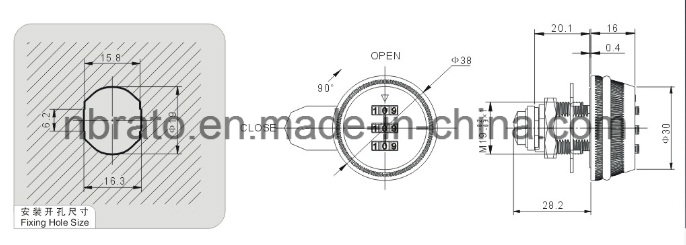 Black Type Metal Combi Cam Lock