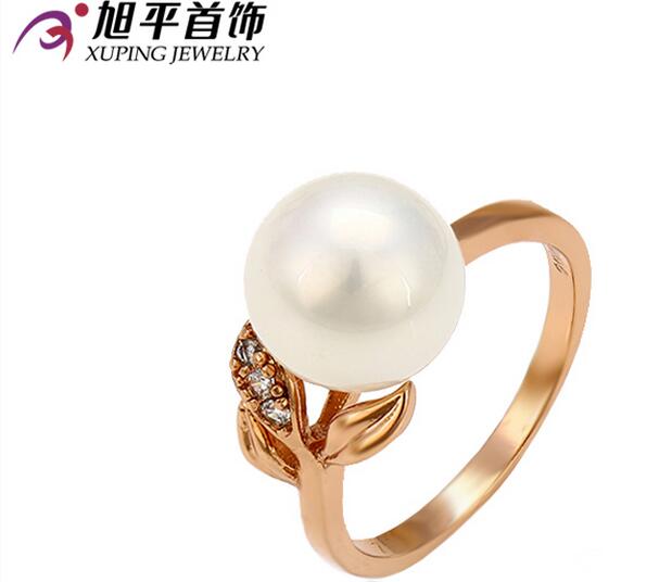 Popular Xuping Jewelry Rose Gold Color Pear Ring with Synthetic CZ