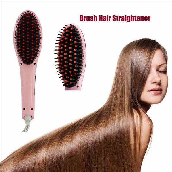 Factory Price Hair Tool Brush Hair Straightener Comb Digital LCD Beautiful Star Hair Straightener Brush