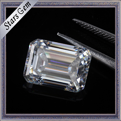 Inquiry Price 10*14mm Clear White Emerald Cut Moissanite Diamond