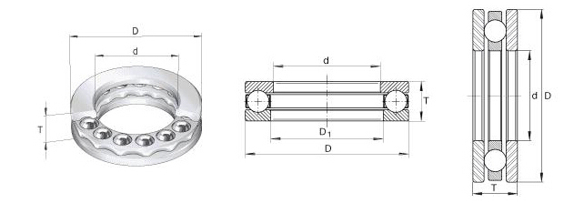 51104 20X35X10 Thrust Ball Bearing Axial Bearing