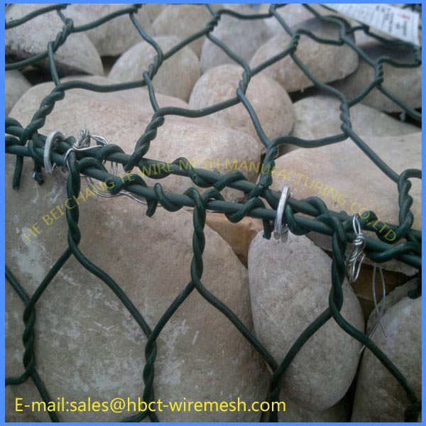 PVC Coated Galvanized Rock Basket Gabion Mesh