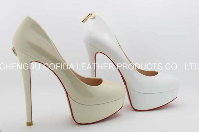 Beige Comfort Platform Sexy High Heel Lady Shoes