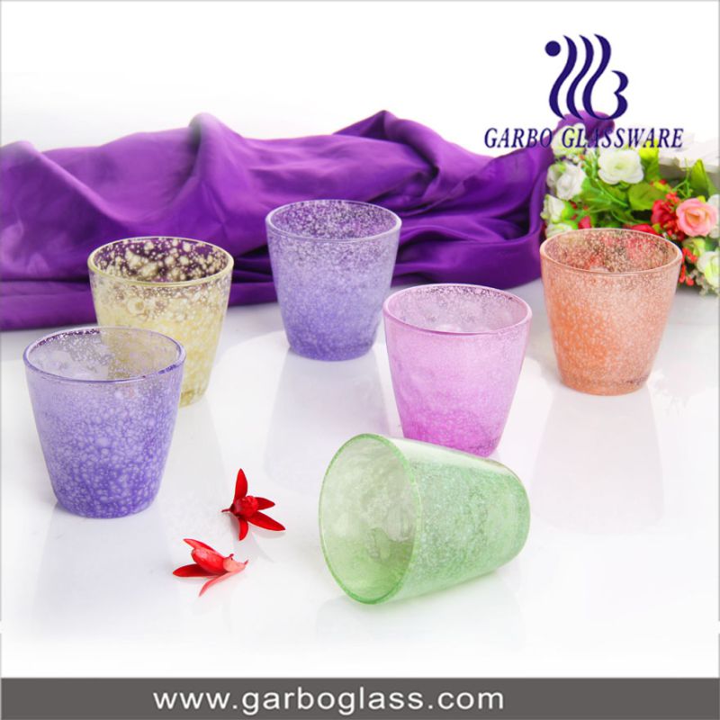 190ml Colorfull Frosted Glass Water Cup